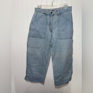 Vintage Bill Blass Blue Denim Capris| Size 8